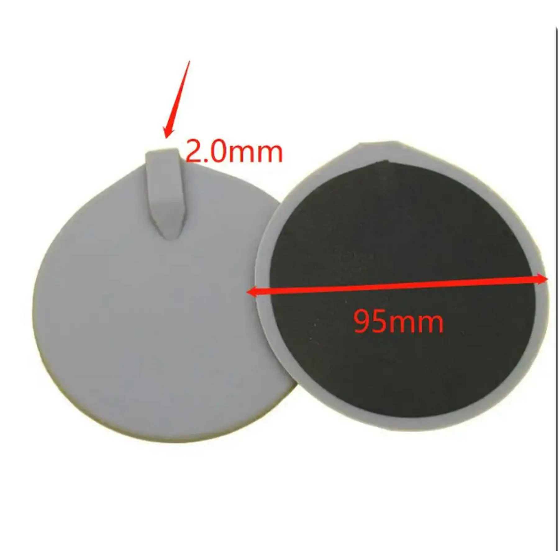 10 Rubber Reusable Replacement Electrode Pads 9.5cm round For Microcurrent Tens
