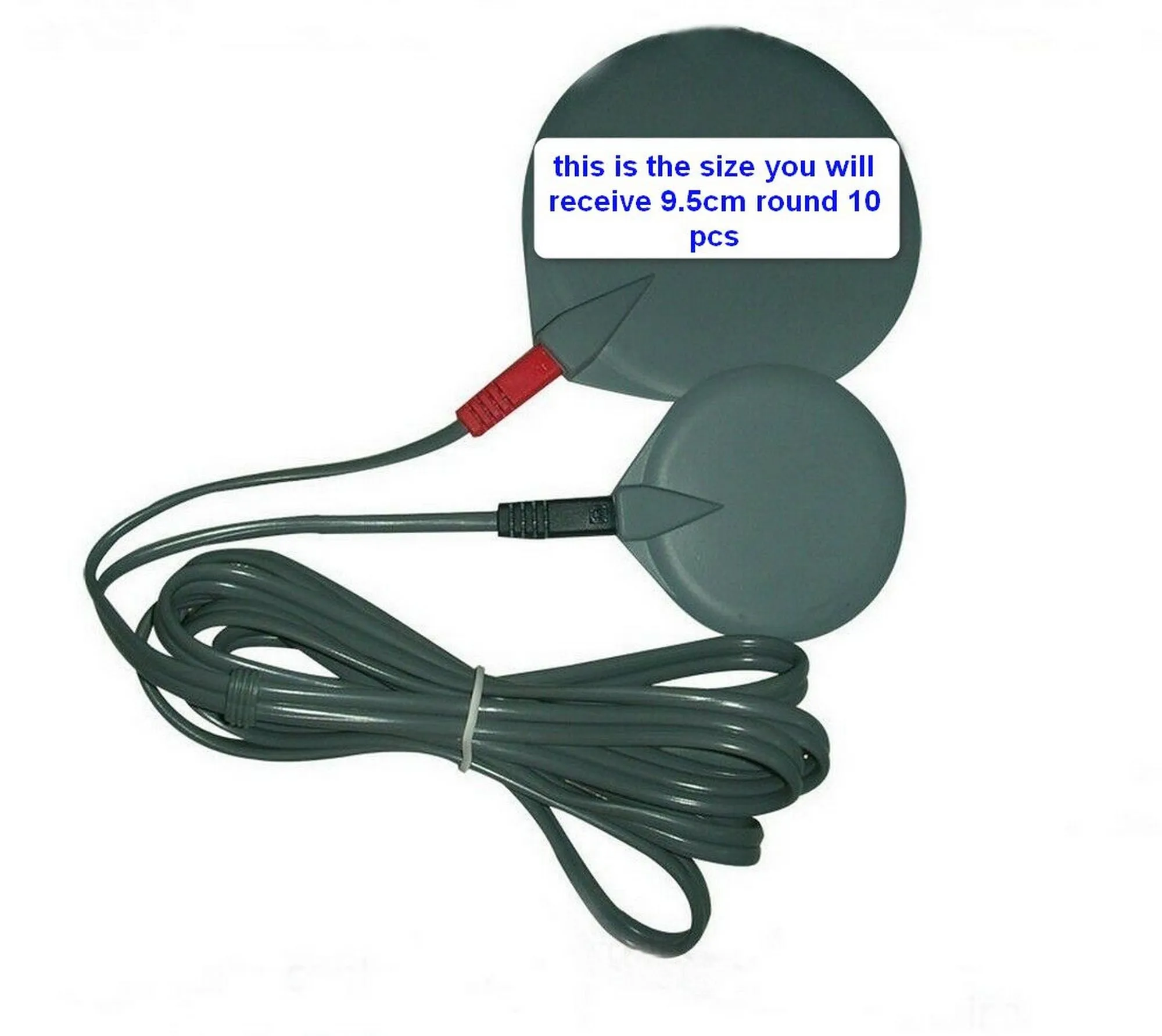 10 Rubber Reusable Replacement Electrode Pads 9.5cm round For Microcurrent Tens