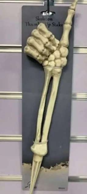 17" Skeleton Thumbs Up Lawn Stake