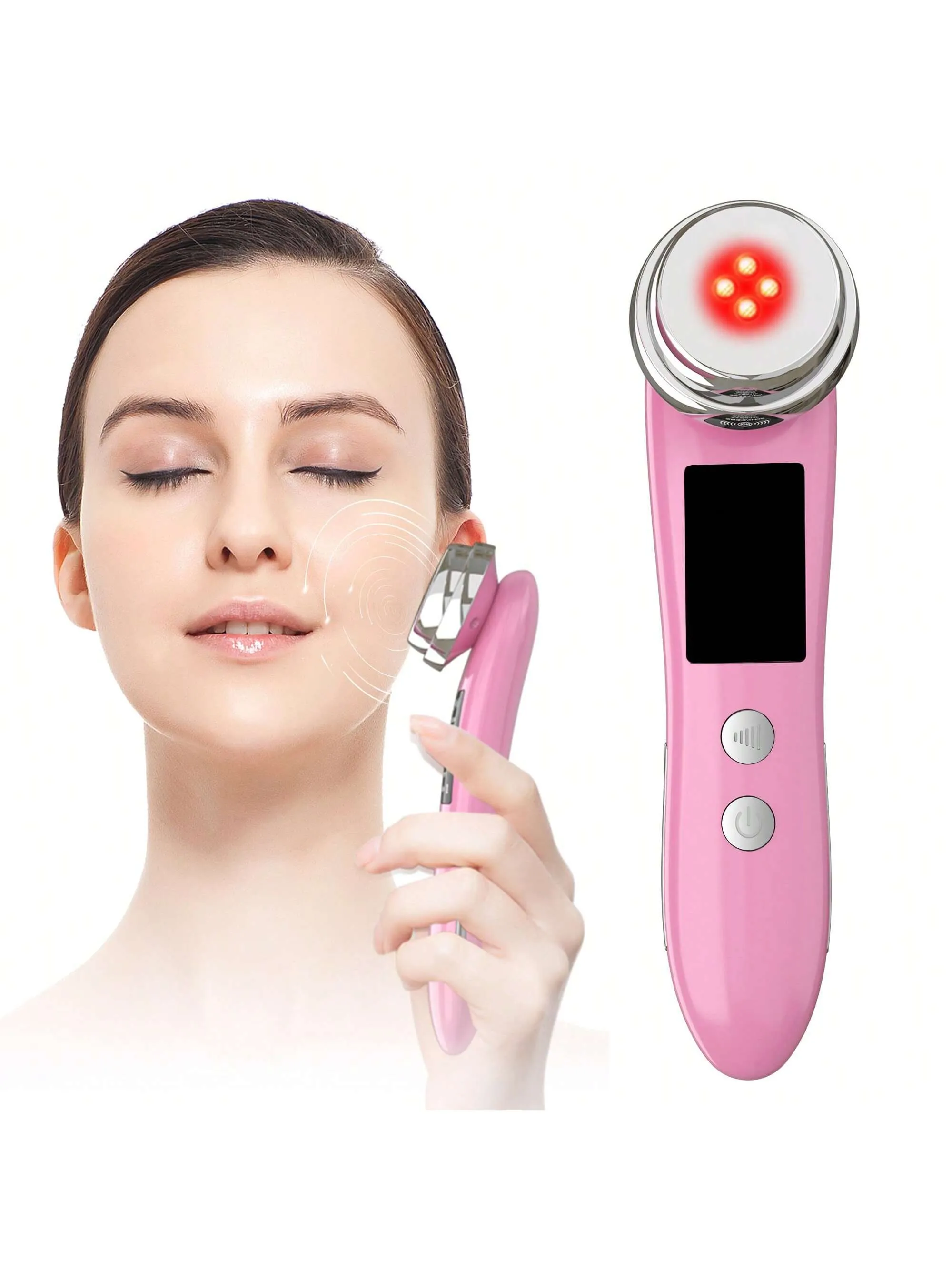 1pc Rechargeable Face Multi-Functional Beauty  Massagers Devices Electric Muscle Stimulation Import Essence 5 Modes 3 Intensity Gears  Skin Care Massage For Home Use