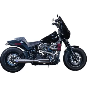 2 Into 1 Superstreeet Exhaust - Brushed Stainless - 2018-2022 Harley-Davidson FXBB/FXLR/FLSL/FXFB/FLDE/FLSB/FLHC/FXST