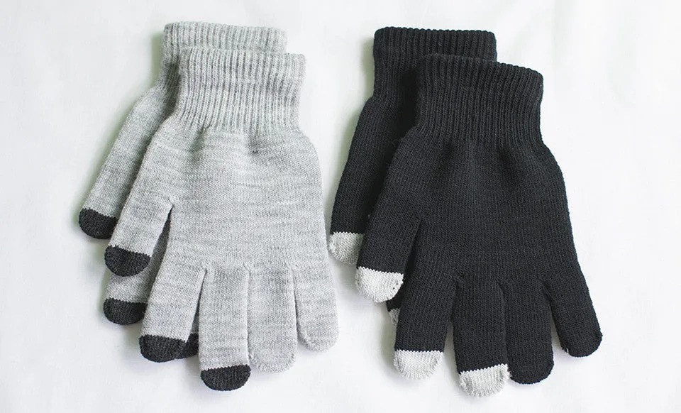 2 Pairs of Touchscreen Gloves Unisex