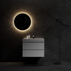 30'' White Wall-Mounted Bathroom Vanity Unit