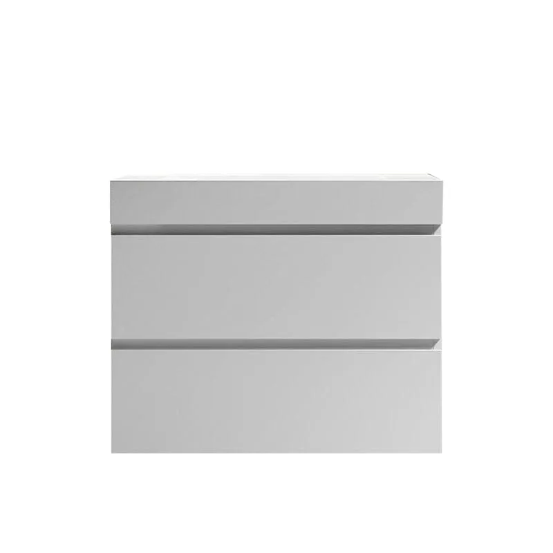 30'' White Wall-Mounted Bathroom Vanity Unit