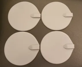 4 Rubber Reusable Replacement Electrode Pads 9.5cm round For Microcurrent Tens
