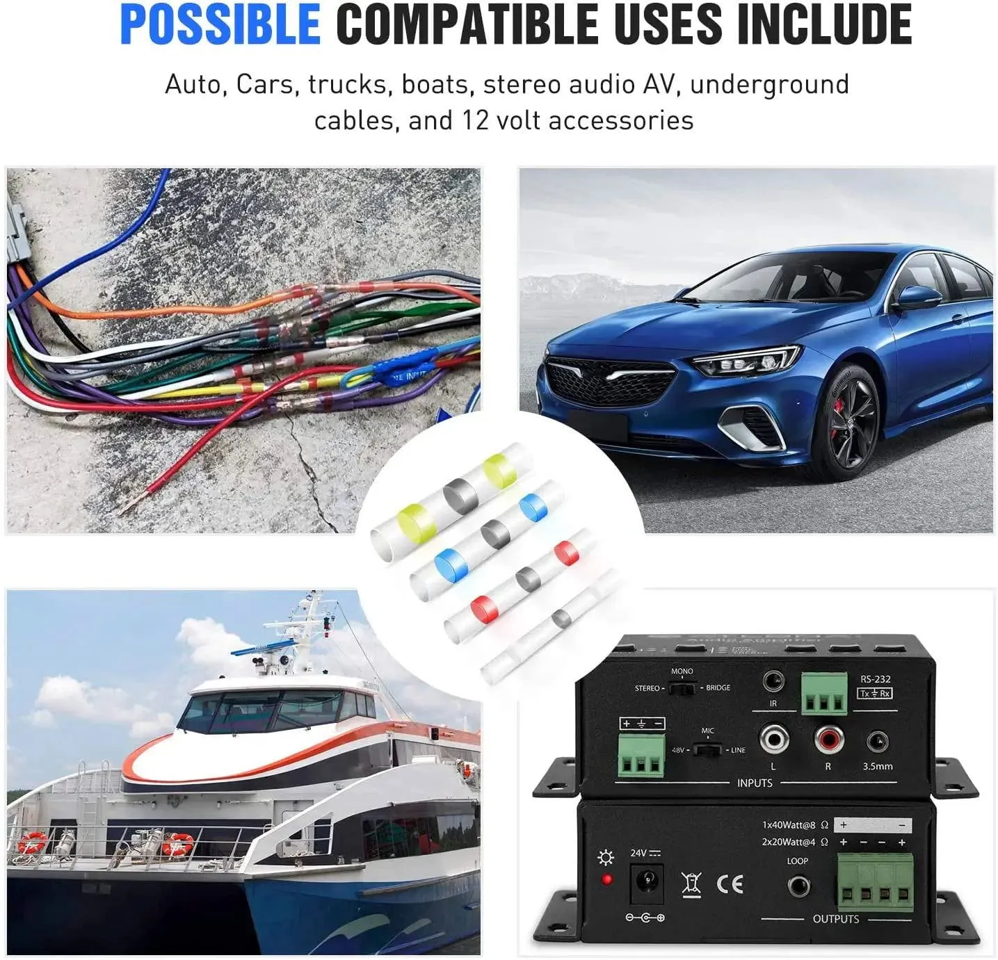 50pcs Solder Seal Wire Connector Kit