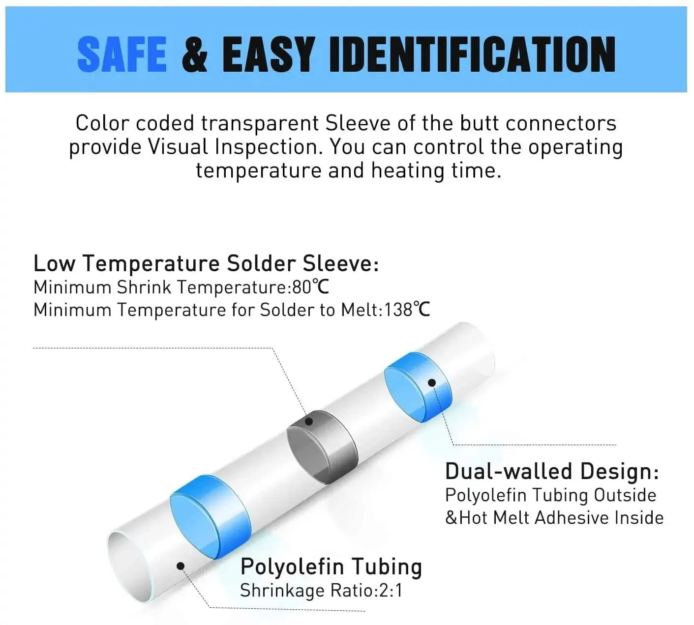 50pcs Solder Seal Wire Connector Kit