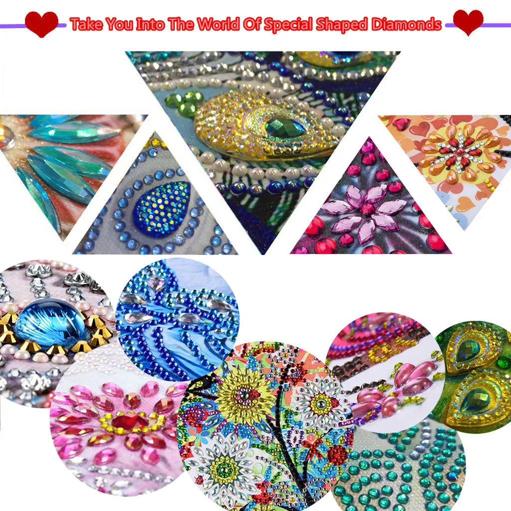 5D DIY  Special-Shaped Diamond- Beauty Flower 30*40cm