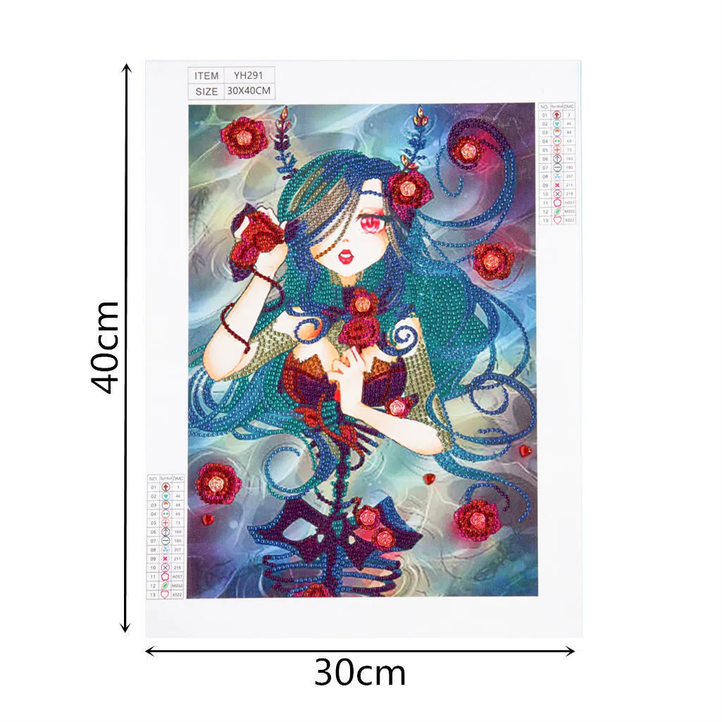 5D DIY  Special-Shaped Diamond- Beauty Flower 30*40cm