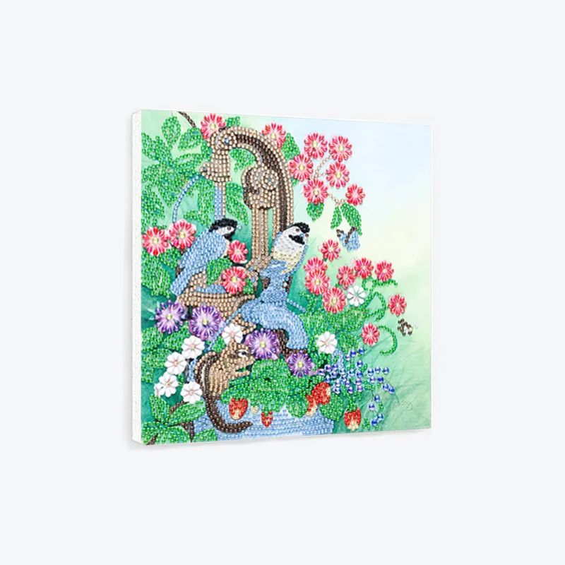 5D DIY  Special-Shaped Diamond-Beauty Flower Fairy Bird 30*40cm