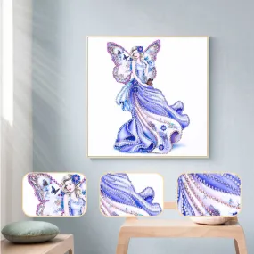 5D DIY  Special-Shaped Diamond-Butterfly fairy beauty 30*30cm