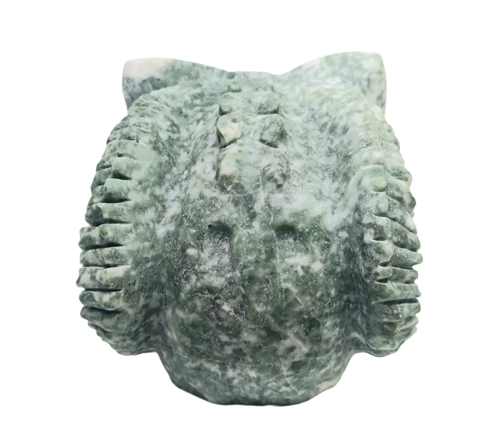 615G Tree Agate Crystal Horned Skull