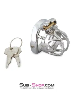 7812M      The Brig Small Steel Cock Cage Chastity with Small Cock Ring