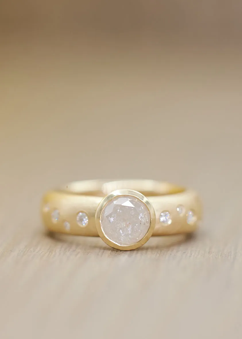 'AEGEA' Iridescent Raw Diamond Ring
