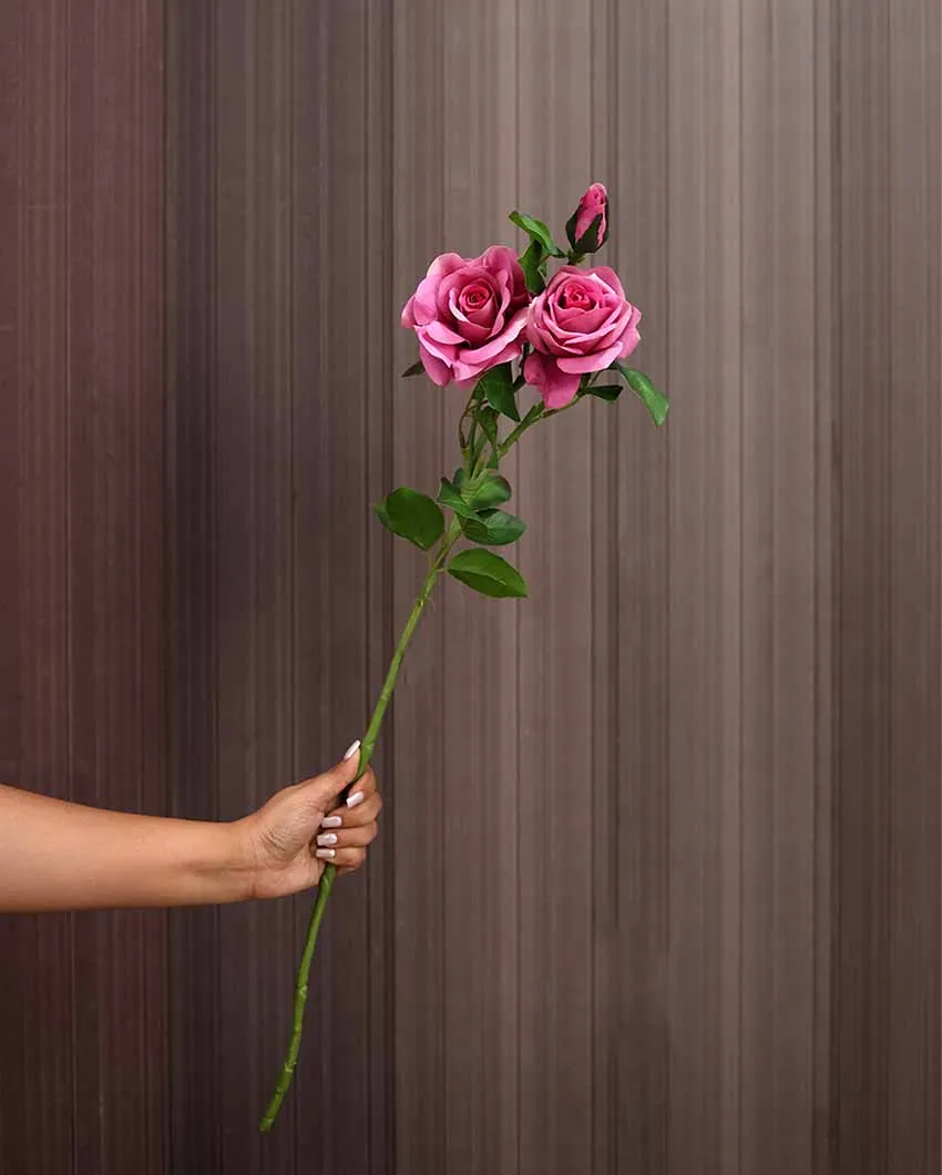 Andrea Silicone Rose Artificial Flower | Vase Not Included
