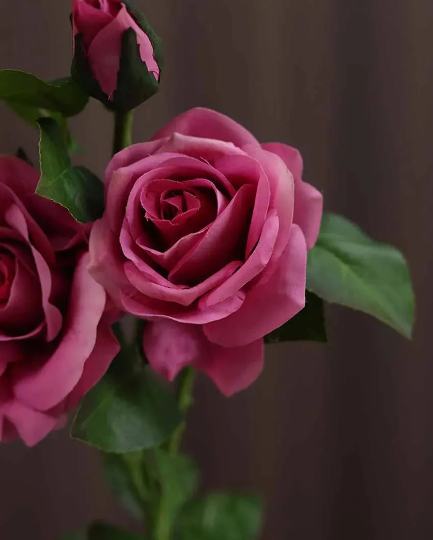 Andrea Silicone Rose Artificial Flower | Vase Not Included