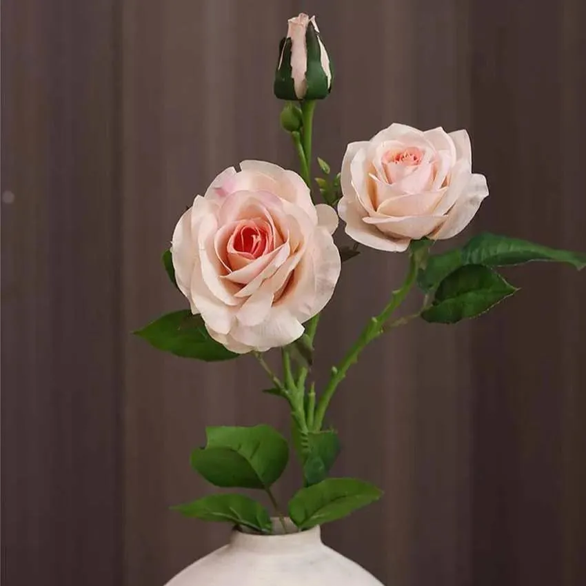 Andrea Silicone Rose Artificial Flower | Vase Not Included