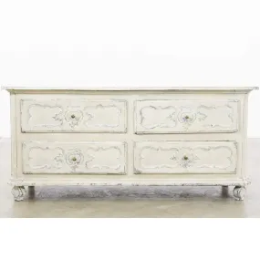 Antique Anais White Patinated Chest