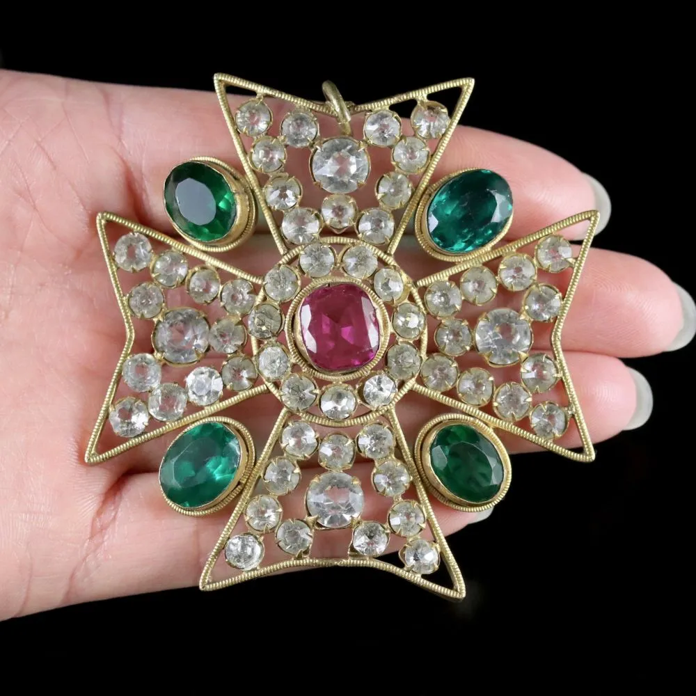 Antique Victorian Suffragette Cross Pendant Circa 1900