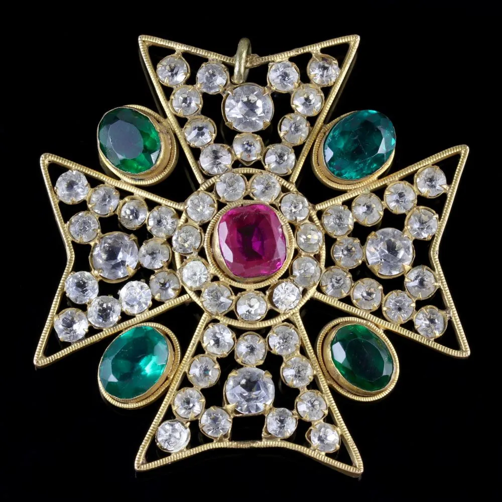 Antique Victorian Suffragette Cross Pendant Circa 1900