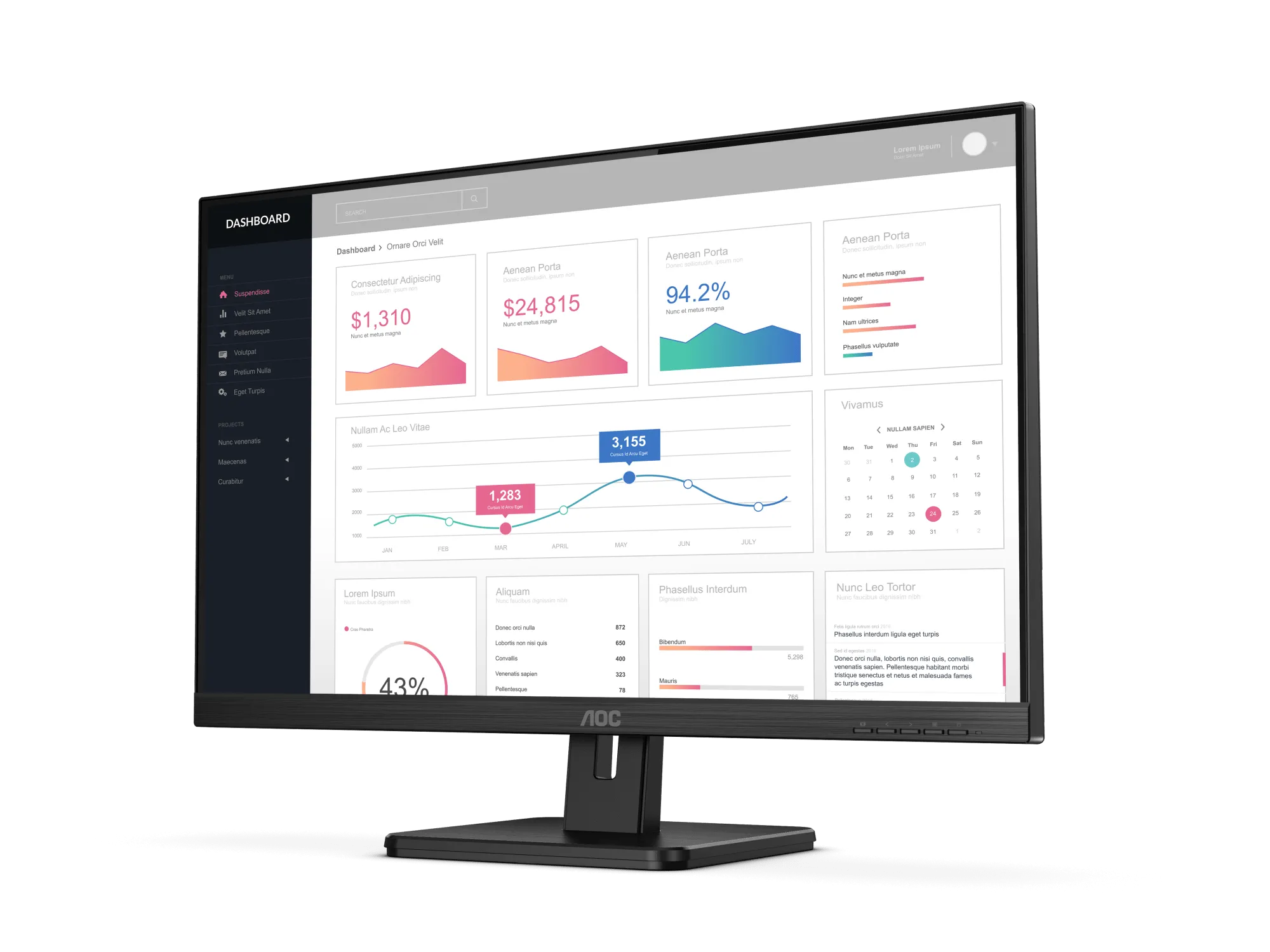 AOC 24" 1920 x 1080 75Hz IPS Monitor - Certified Refurbished