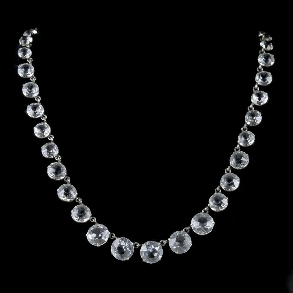 Art Deco White Paste Necklace Circa 1930