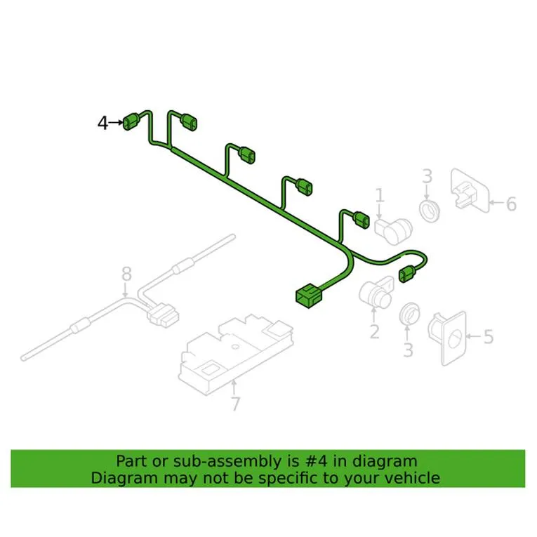 Audi Engine Wiring Harness 4M0971104AK – Genuine VW/Audi