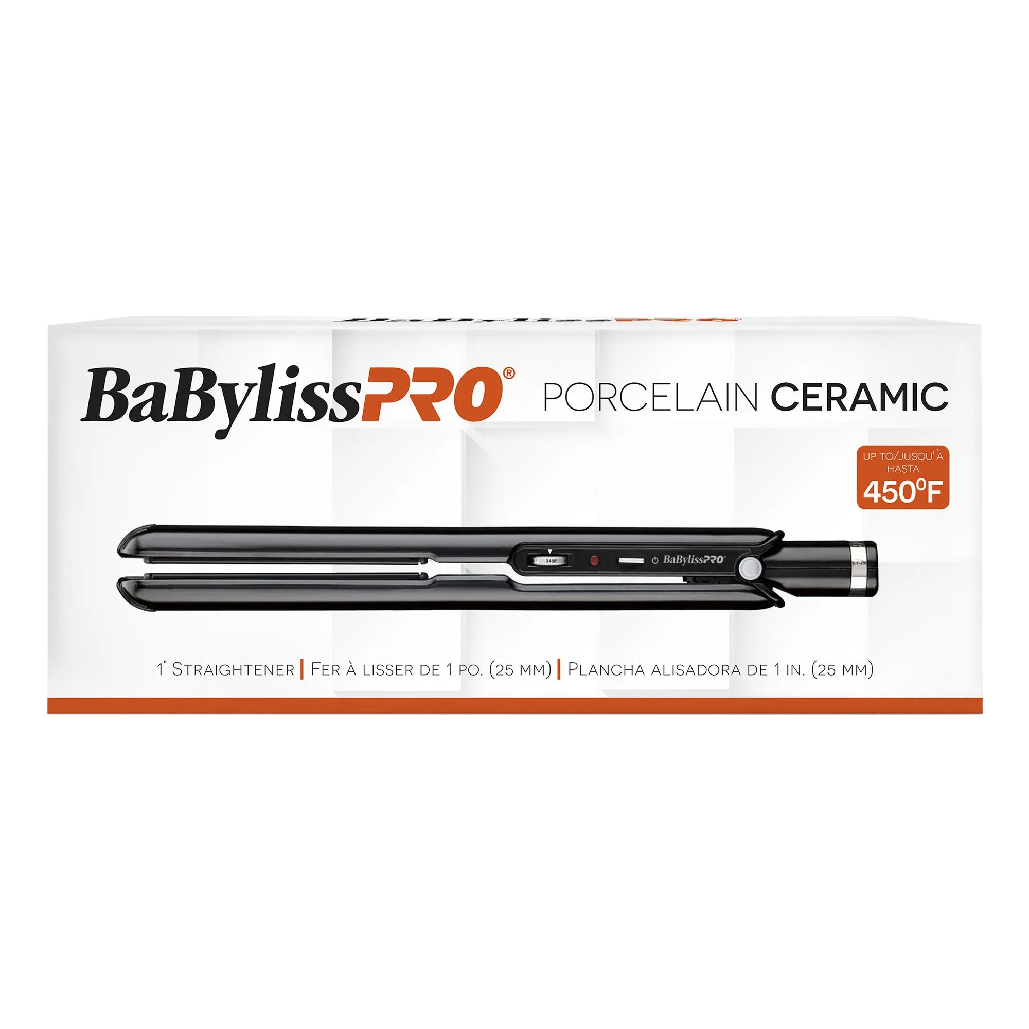 BabylissPRO Porcelain Ceramic 1" Straightening Iron - Item No. BP9557UC