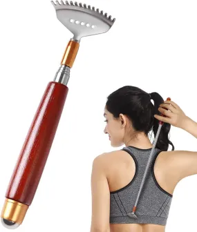 Back Scratcher | Telescopic Back-Scratcher for Women Men with Long Wooden Handle | Portable Back Massager for Head Scalp Face Foot Scratching