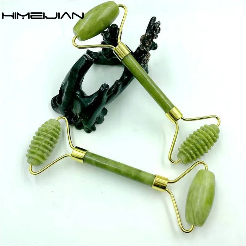Beauty 3pieces Set Jade Roller Massager Gua Sha Jade Stone