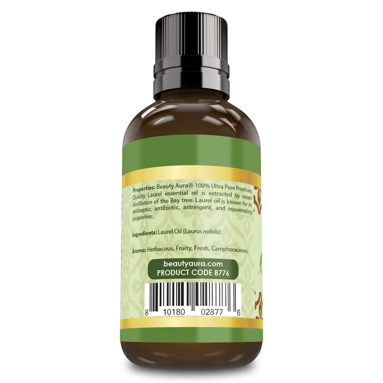 Beauty Aura Laurel Oil | Therapeutic Grade Essential Oil | 1 Fl. Oz (30 ml) | Premium Collection