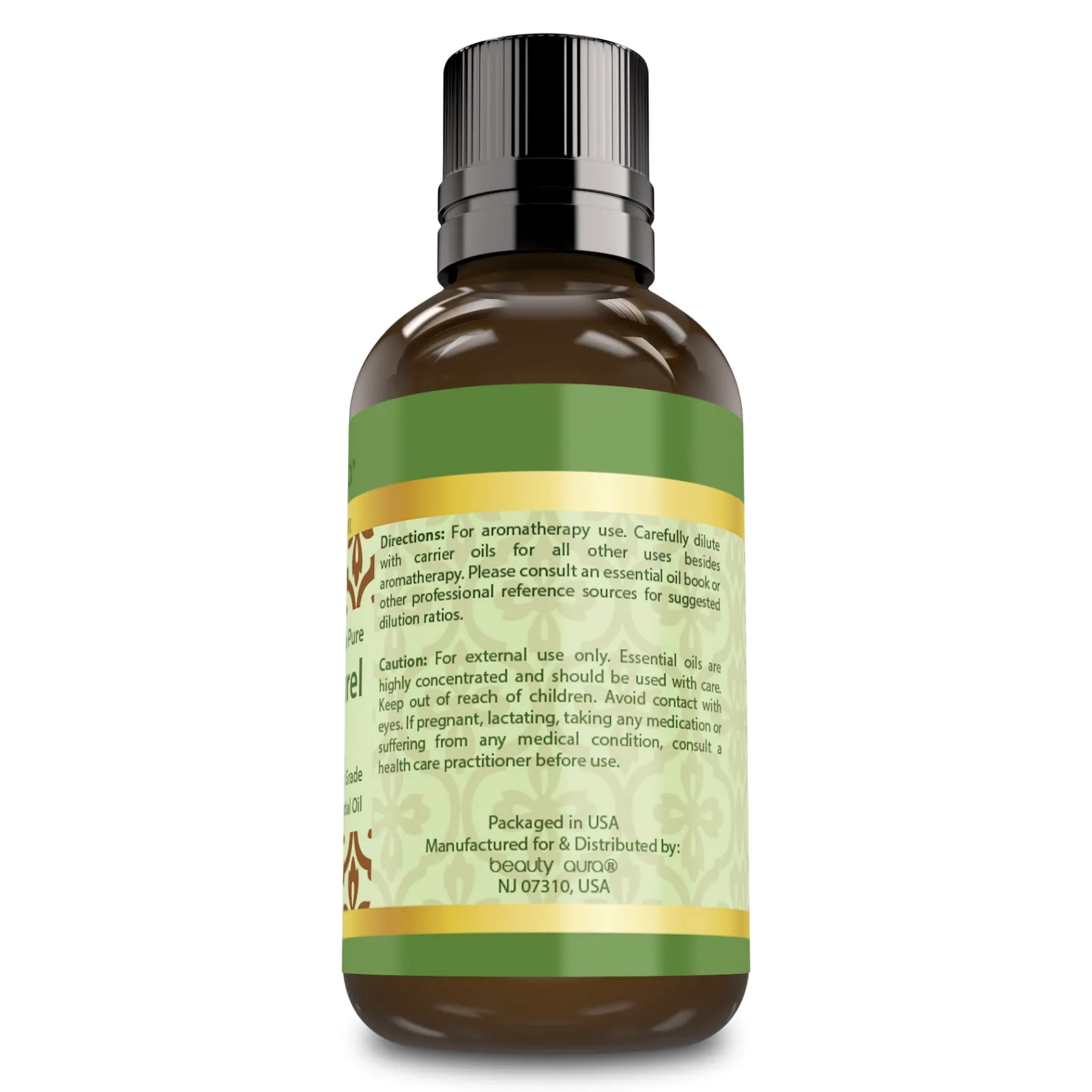 Beauty Aura Laurel Oil | Therapeutic Grade Essential Oil | 1 Fl. Oz (30 ml) | Premium Collection