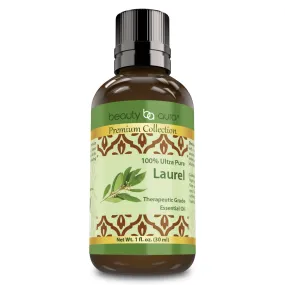 Beauty Aura Laurel Oil | Therapeutic Grade Essential Oil | 1 Fl. Oz (30 ml) | Premium Collection
