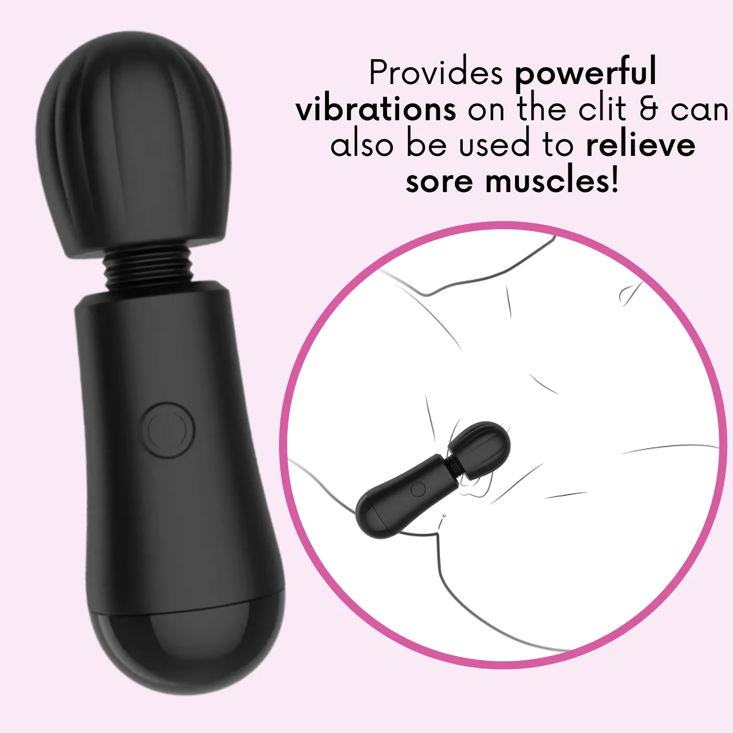 BEM Mini Silicone Wand Massager