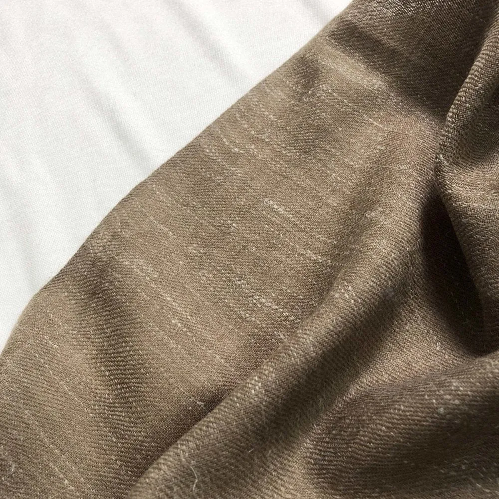 Birch Coloured Wool and Linen Stole