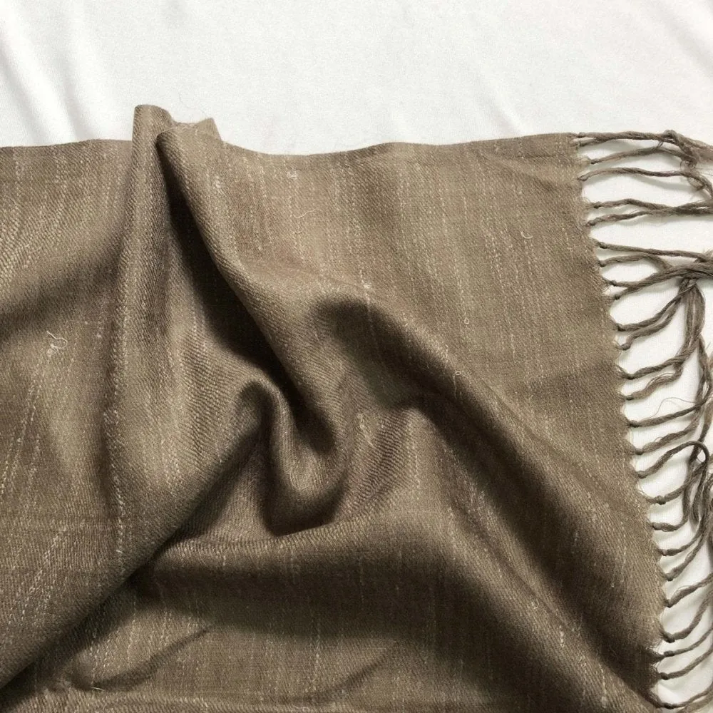 Birch Coloured Wool and Linen Stole