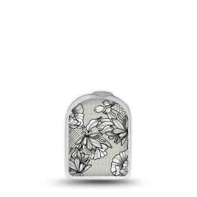 Black Lace Pod Center Sticker