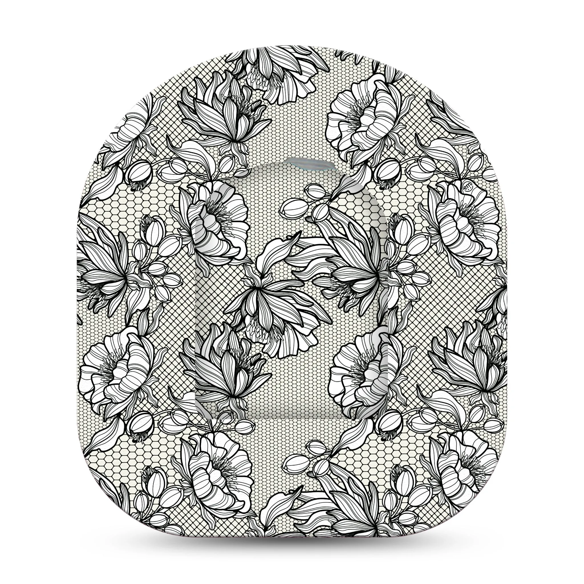 Black Lace Pod Center Sticker