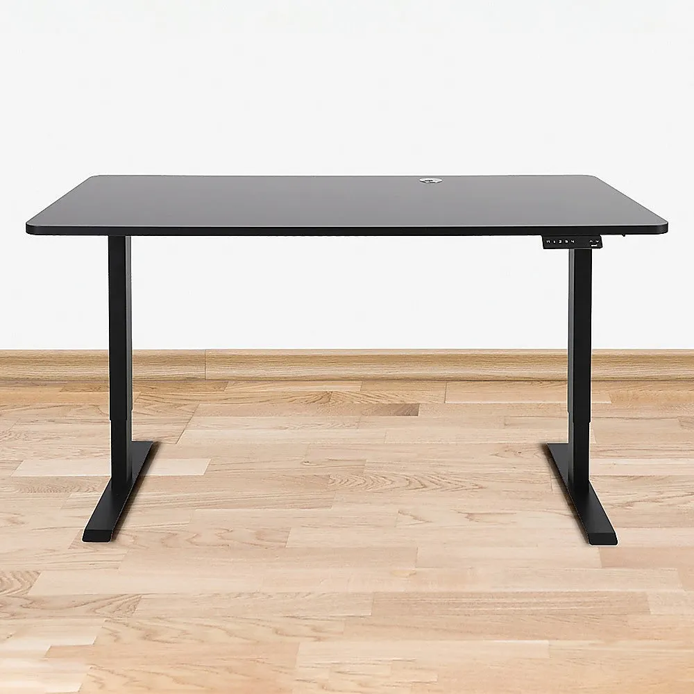 Black MDF Office Desk Table Top 160x75cm with Cable Hole