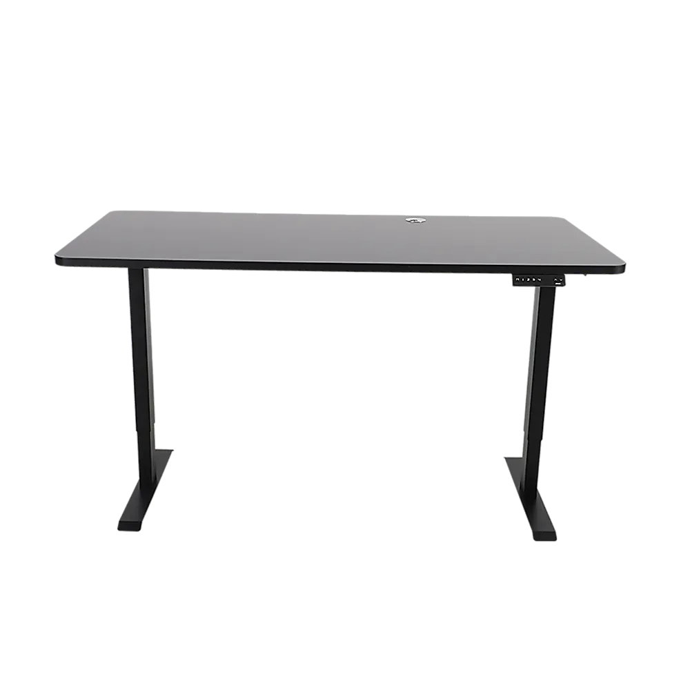 Black MDF Office Desk Table Top 160x75cm with Cable Hole