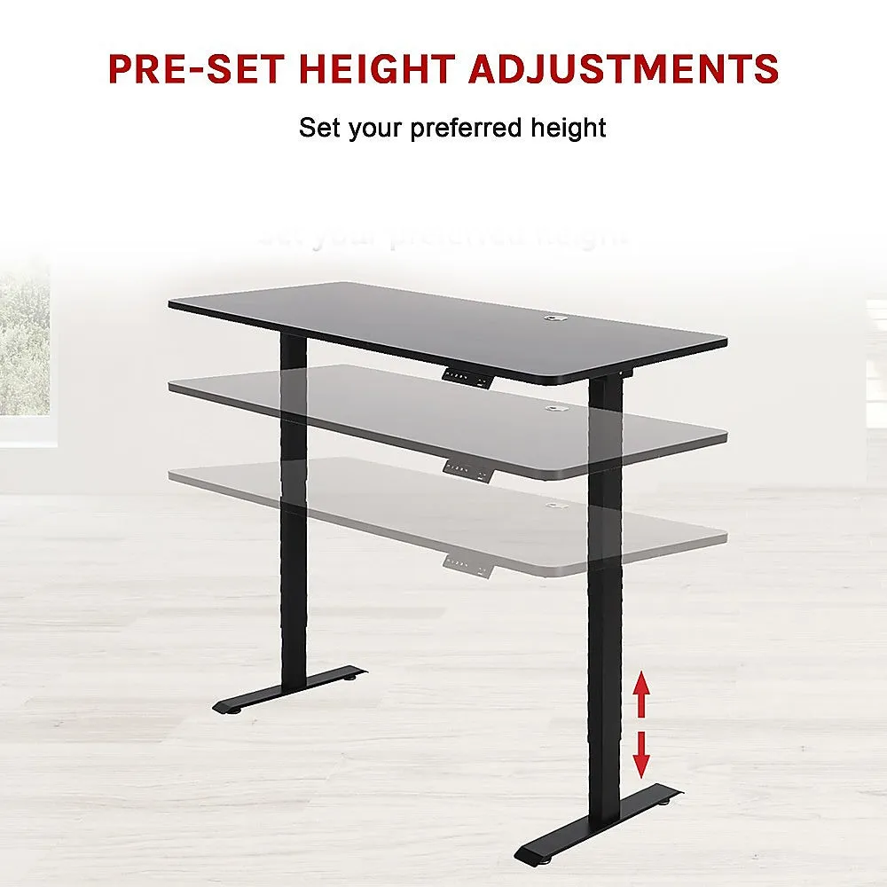 Black MDF Office Desk Table Top 160x75cm with Cable Hole