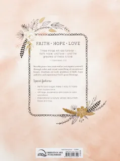 Book Coloring Faith Hope Love Clr043