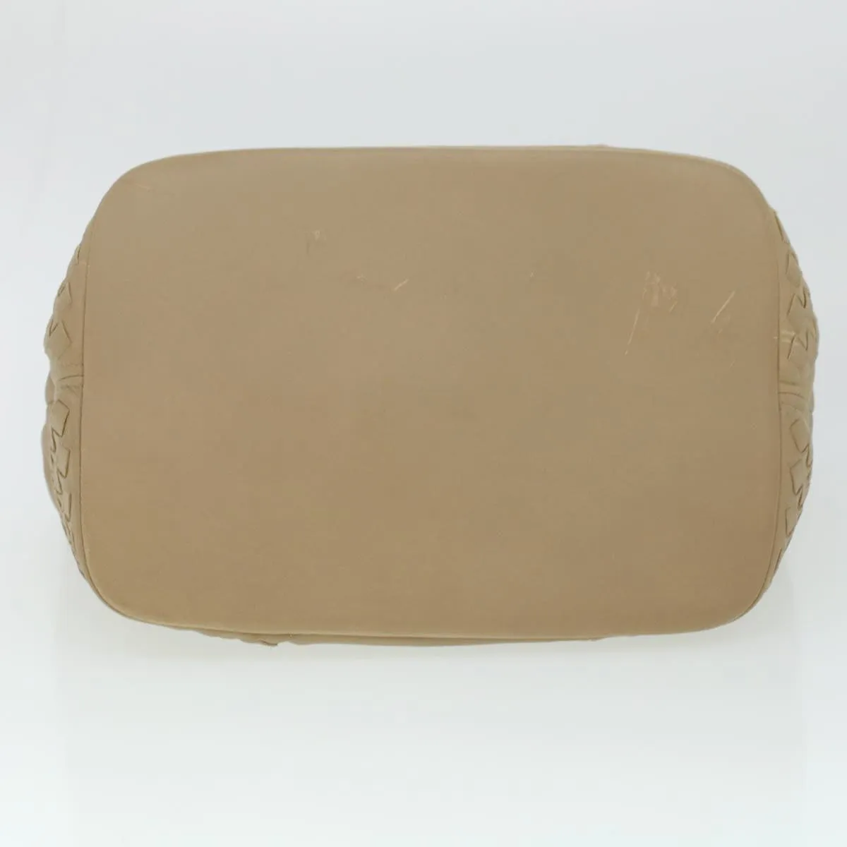 Bottega Veneta Intrecciato Beige Leather Shoulder Bag (Pre-Owned)