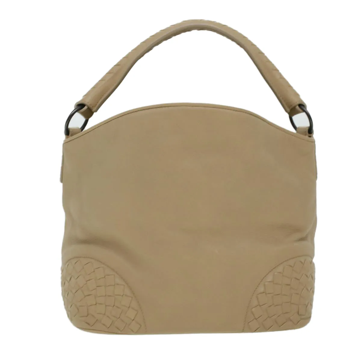 Bottega Veneta Intrecciato Beige Leather Shoulder Bag (Pre-Owned)