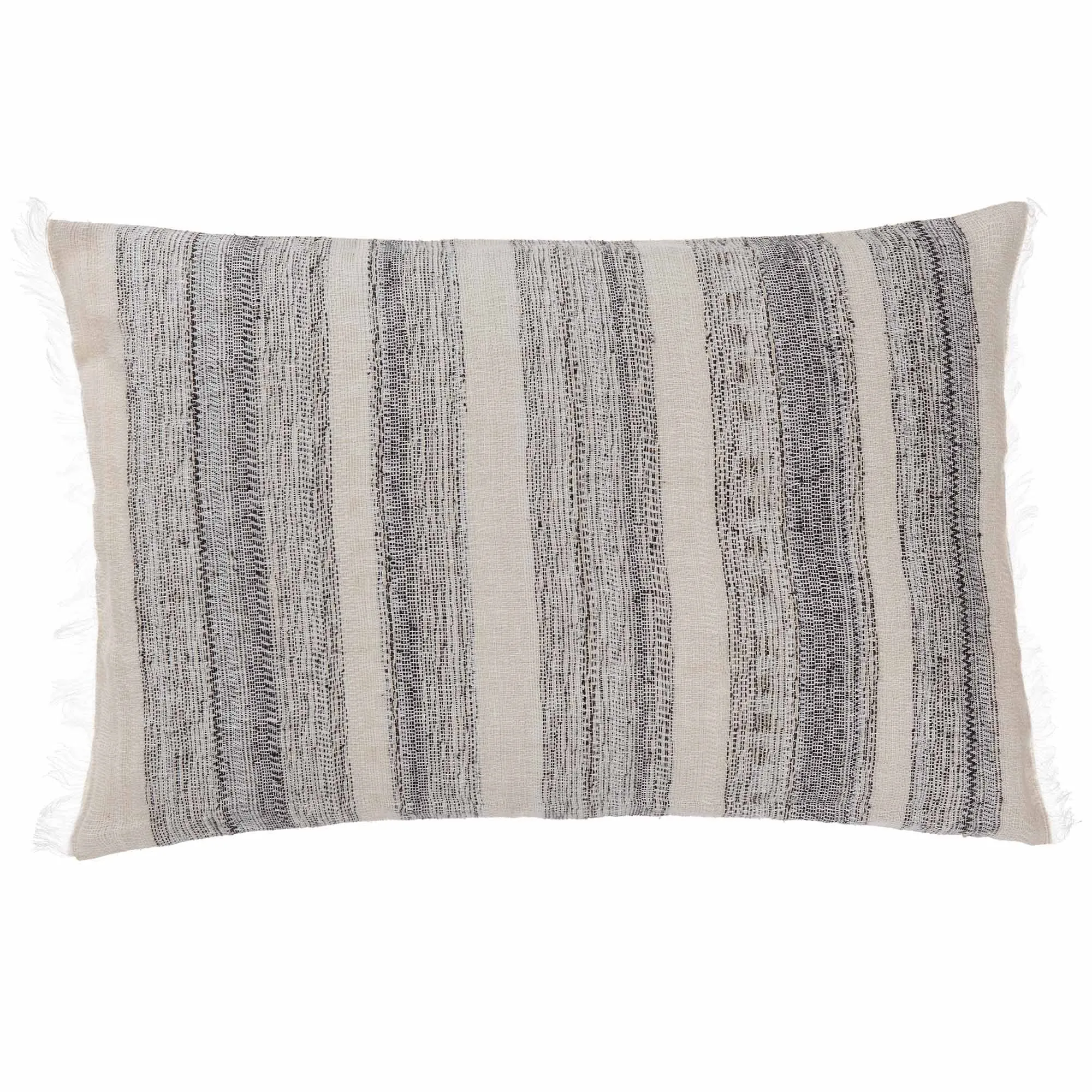 Bundi Linen Blanket [Black/Cream]