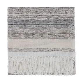 Bundi Linen Blanket [Black/Cream]