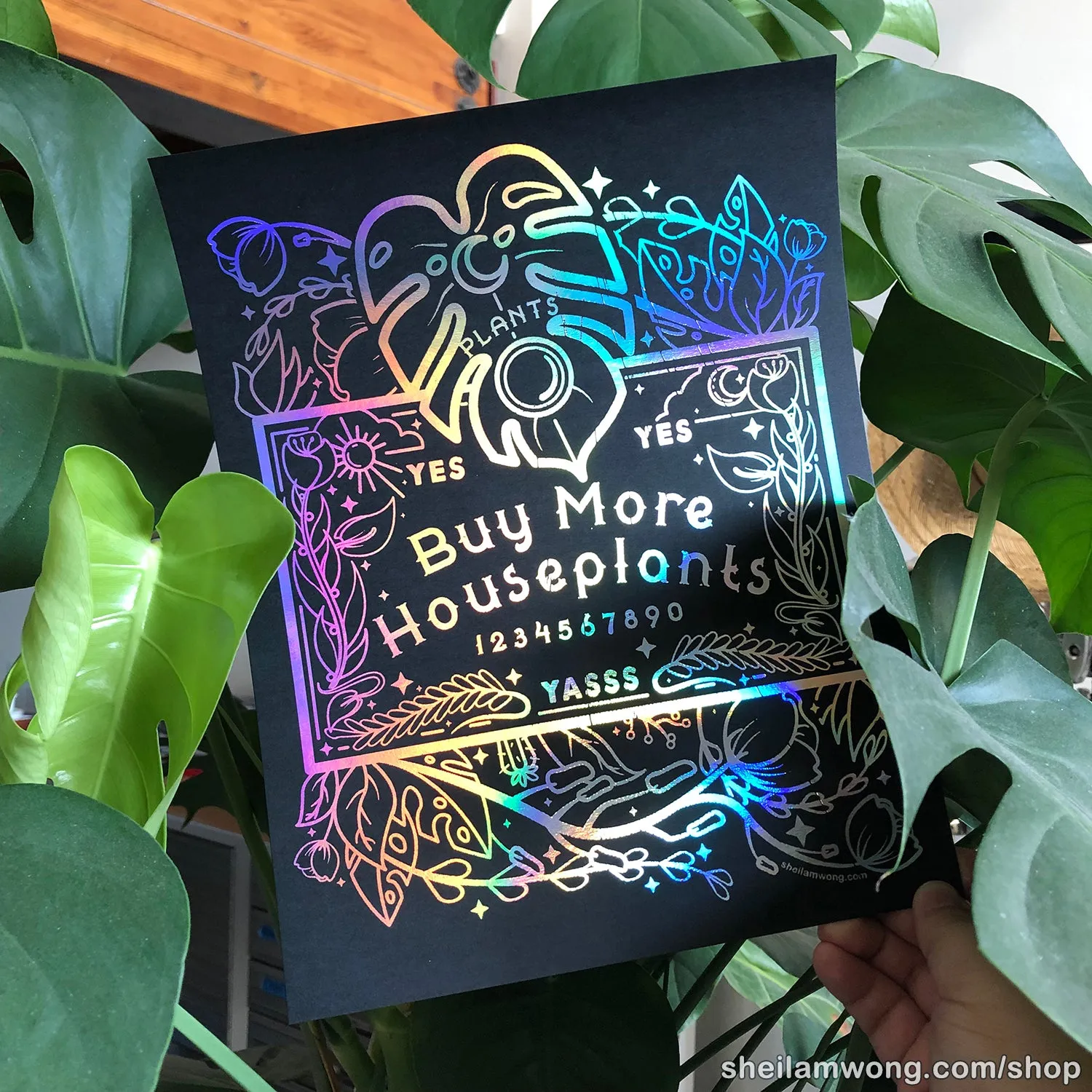 Buy More Houseplants Ouija Board 8.5"x11" Foil Print