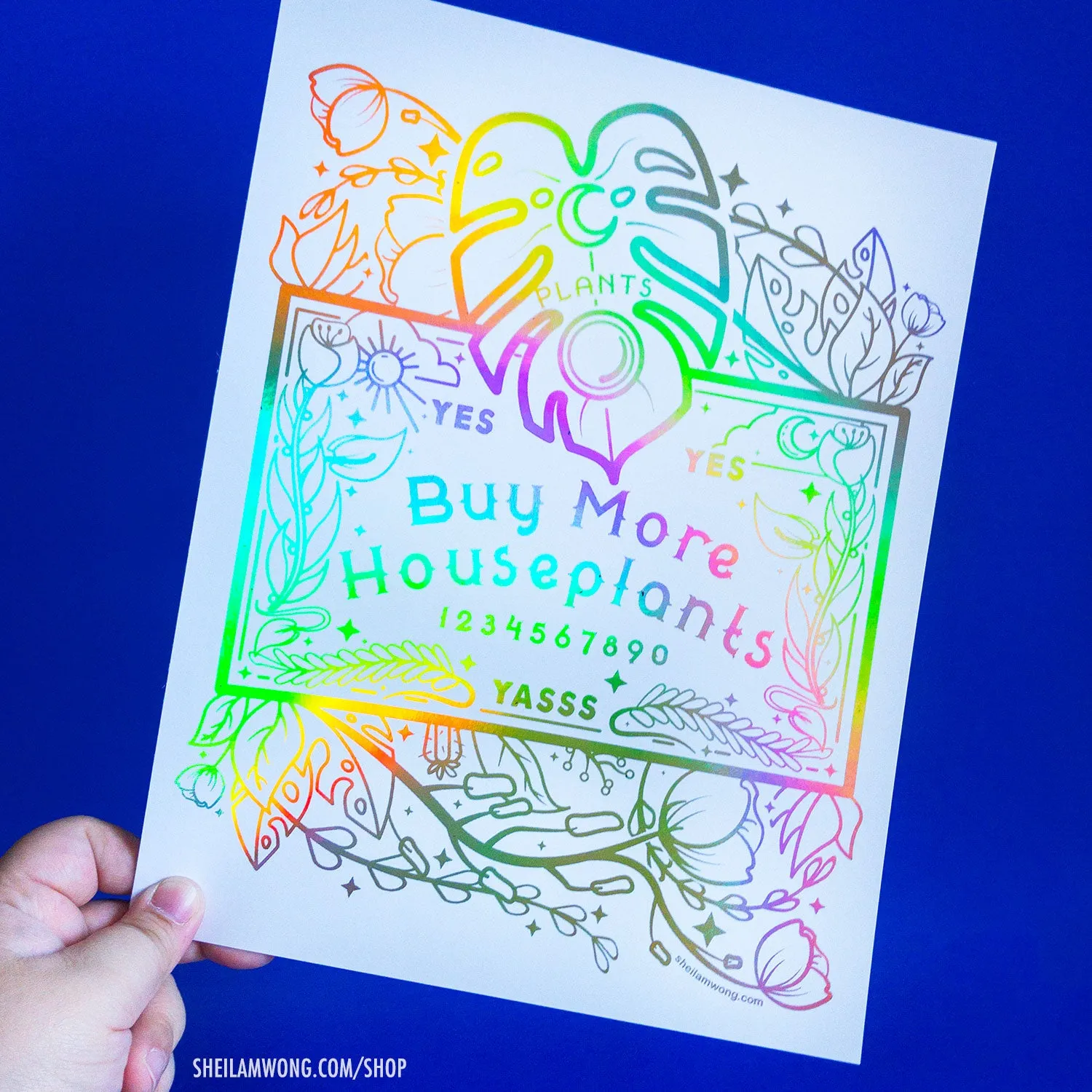Buy More Houseplants Ouija Board 8.5"x11" Foil Print