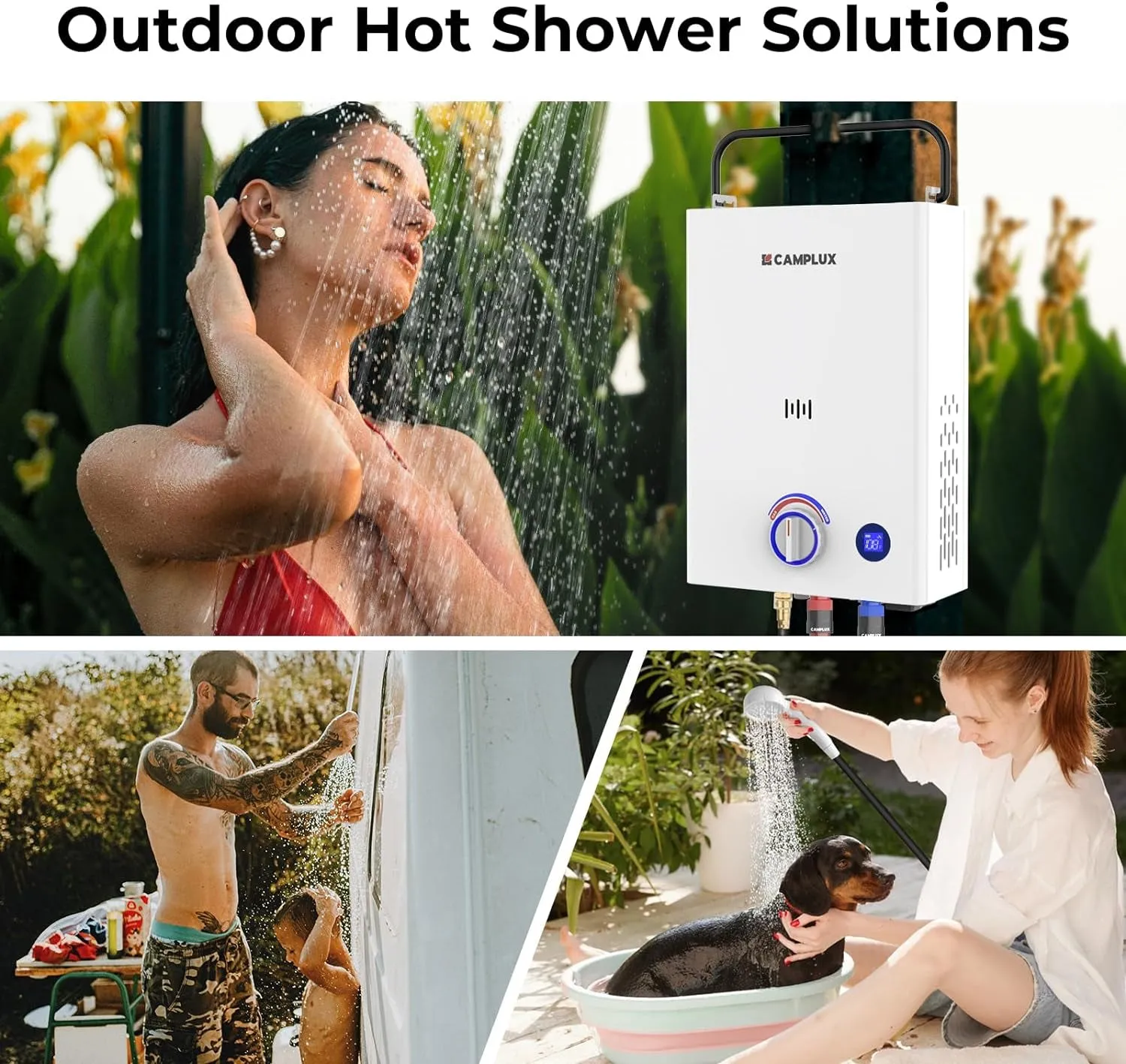 CAMPLUX F10 Portable Tankless Water Heater: Instant Hot Water On-The-Go