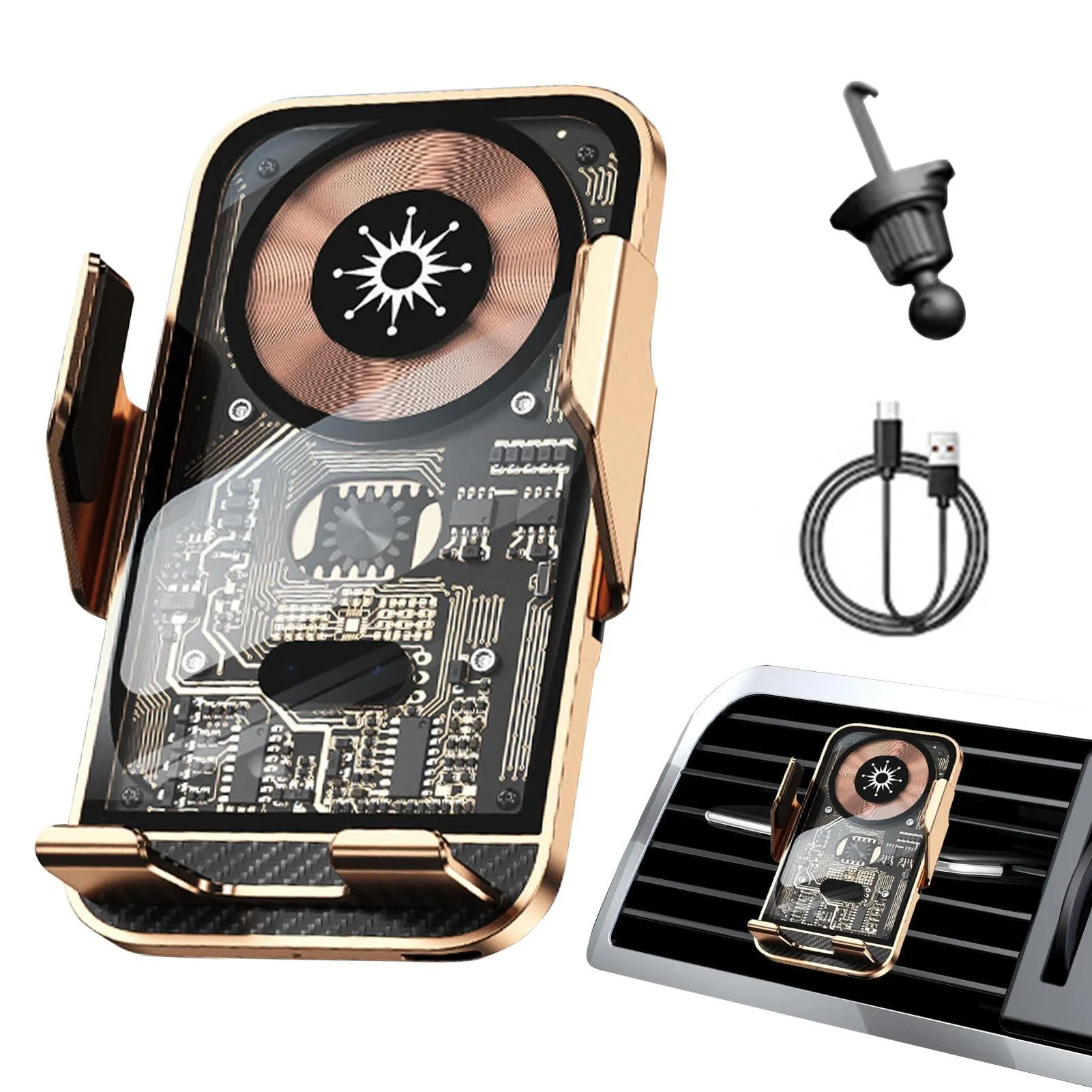 Car Phone Holder Wireless Charger Infrared Sensor Wireless